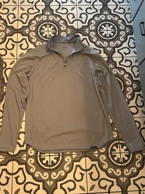 Primo Men’s Half-Zip Pullover Shirt — Taupe